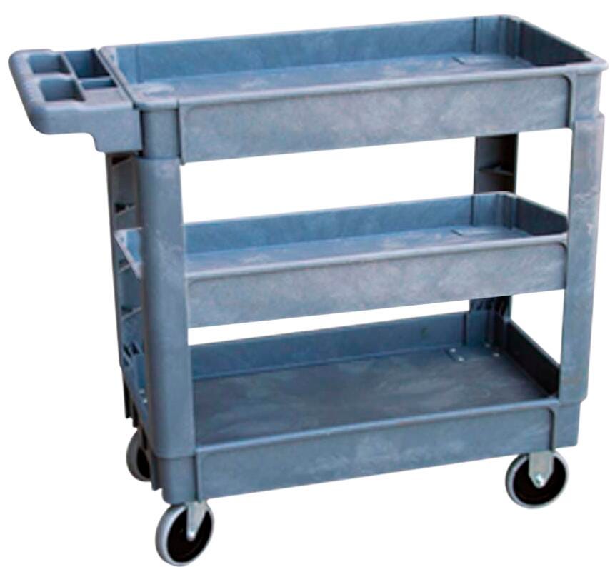 Classroom Select 3-Shelves Utility Cart, High-Density Thermoplastic, 17 x 31 x 33 Inches 2091193
